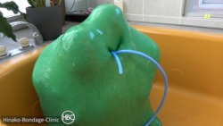 Big green balloon lotion play!