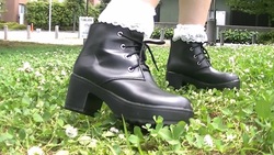 Practice short boots that I tried dancing on white clover