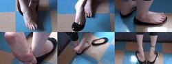女人脱鞋(不姿式的照片) M2-5